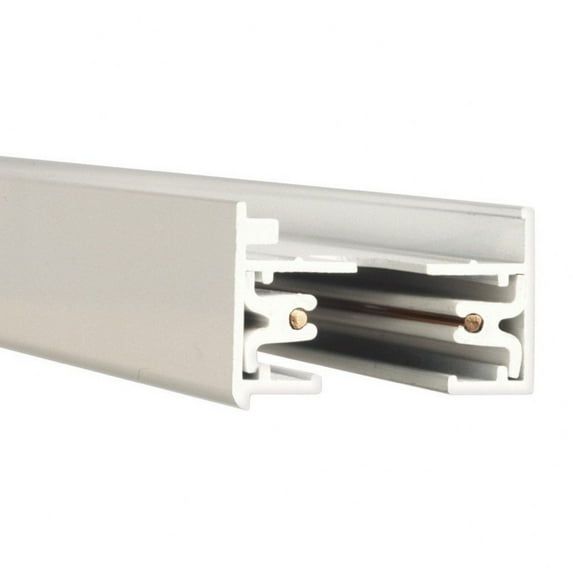 LT4-WT-WAC Lighting-Accessory-Single Circuit L Series Track with 2 End Caps-1.38 Inches Wide by 0.75 Inches High-White Finish