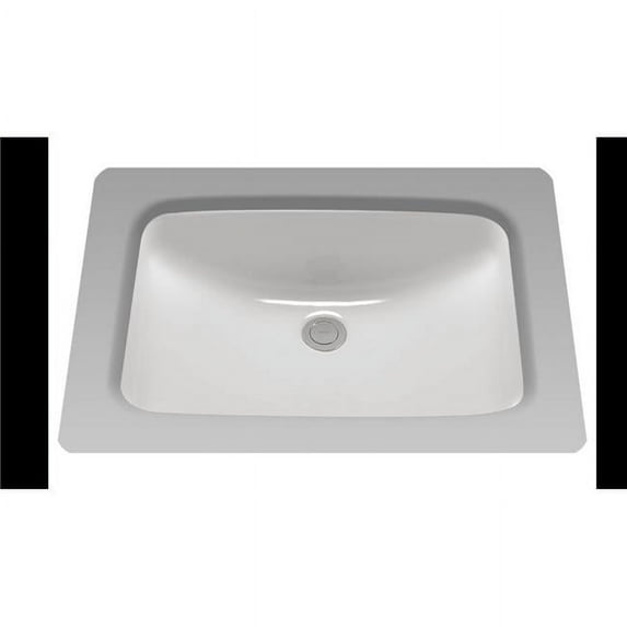 LT542G-01 Undermount Vitreous China Bathroom Sink, Cotton White