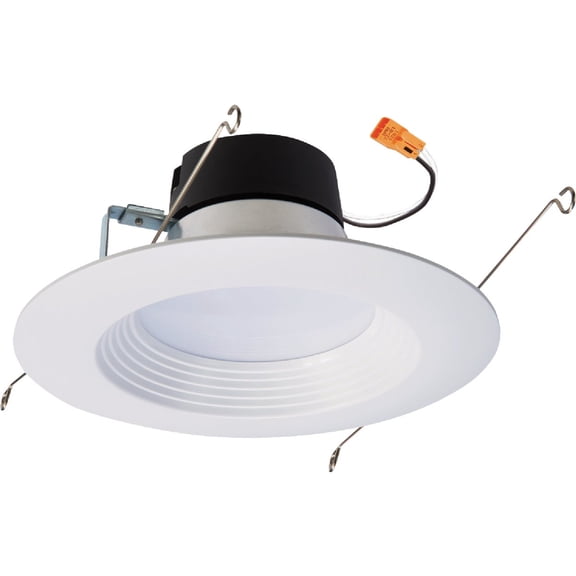 LT560WH6930R-6PK LT 5 in. and 6 in. White Ceiling Light Fixture Retrofit Downlight Trim, 90 CRI, 3000K Soft 6 Pack Recessed Integrated LED, Standard 1-Pack