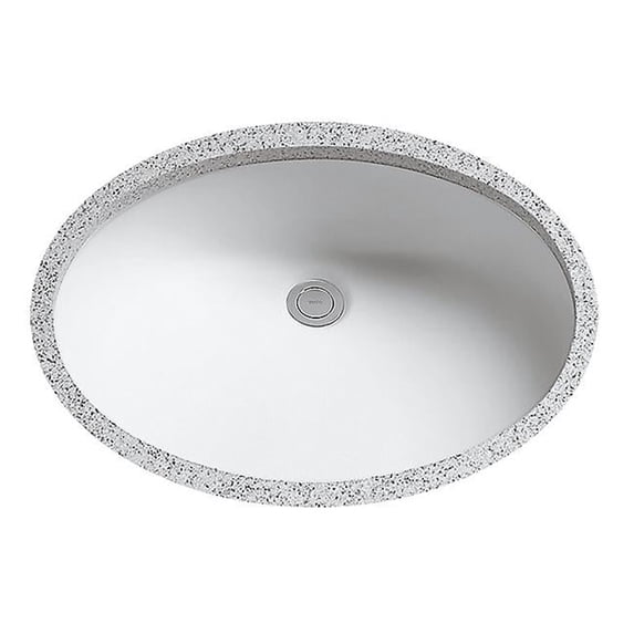 LT579G-01 Rendezvous 17 in. Undermount Bathroom Sink with Cefiontect, Cotton White