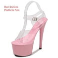 thumbnail image 1 of LTARTA Heels Clear Shoes Woman Platforms High Heels Sandals Sexy Big Fish Toe  Shoes New Crystal Sandals Slipper Walking Show, 1 of 7