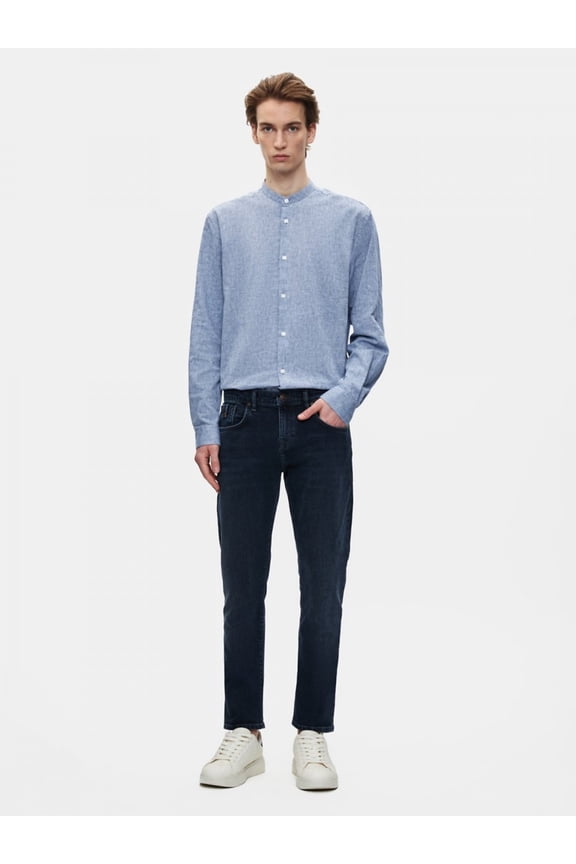 Joshua Men's Tapered Leg Low Waist Jeans | 98% Cotton 2% Elastane | Zipper Closure | 33/28 - MIX