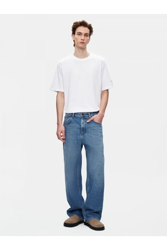 Julius Baggy Jean Trousers | 100% Cotton Woven Trousers for Men, Zip Closure | 36 - MIX