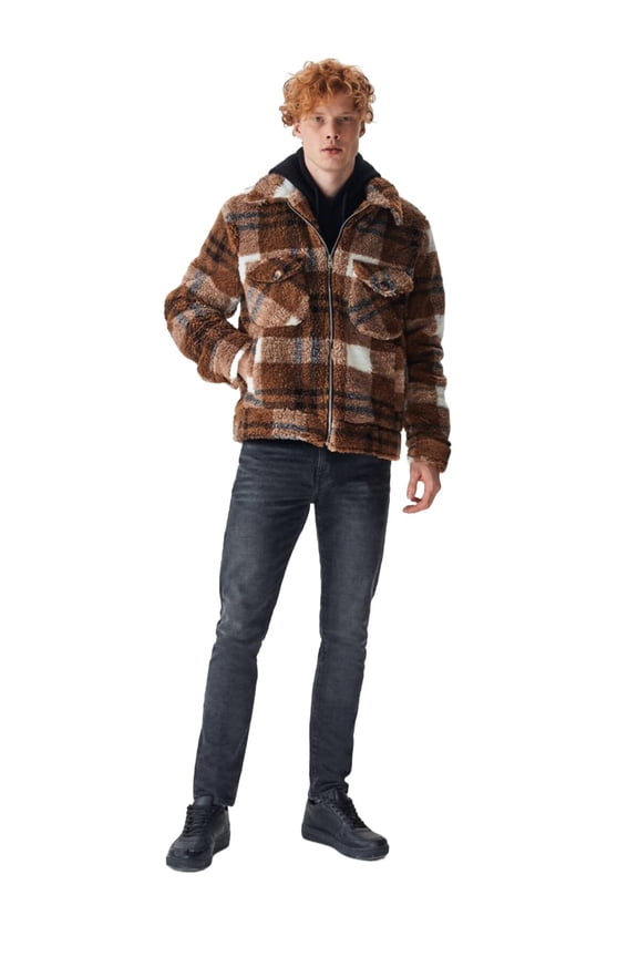 Men's Striped Jacket | XL - BROWN