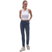 LTB Jeans Ronna X Tapered Leg High Waist Womens Jeans - 99% Cotton Denim Comfort for All Day Long | 24 - DARK BLUE