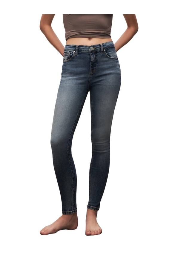 Tanya X Tapered Leg Mid Waist Jean Pants | Women's Denim Fashion | 24 - DARK BLUE