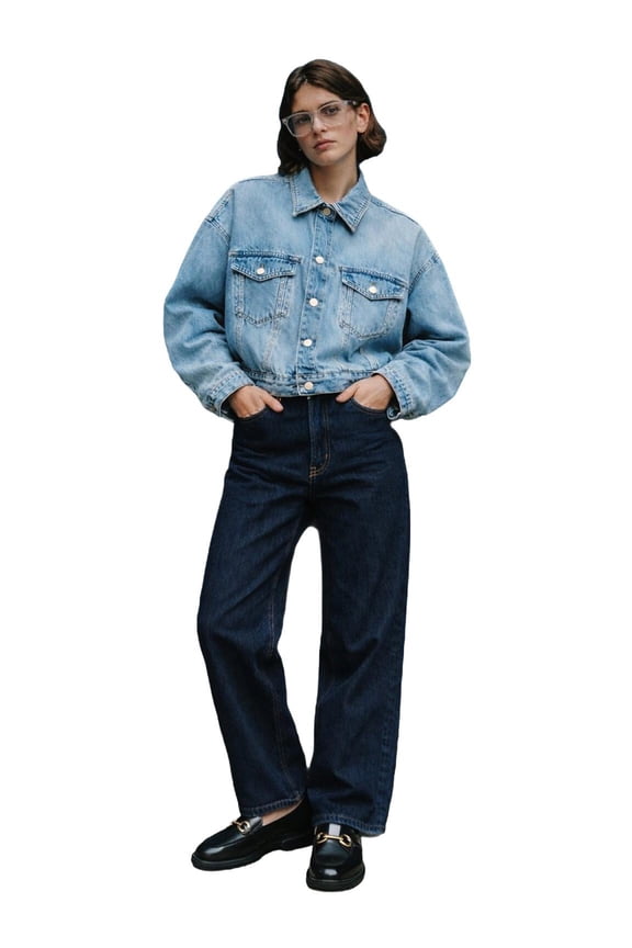 Women's Celia L Oversized Denim Jacket | XS - BLUE