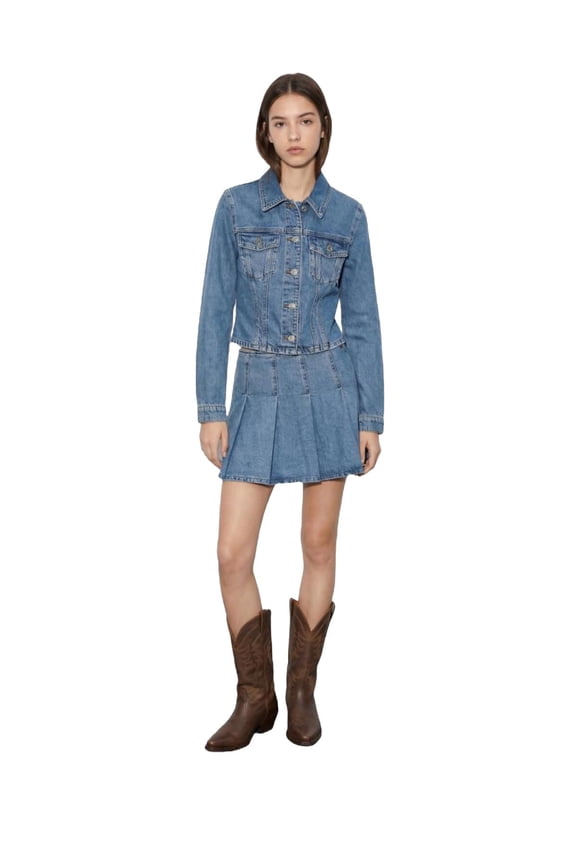 Women's Rhea Slim Fit Denim Jacket | XS - BLUE