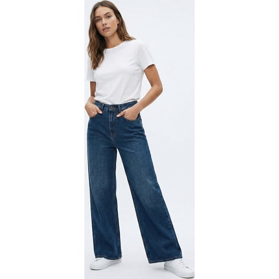 LTB Jeans Women's Vionne H Wide Leg High Waist Jean Trousers | 30 - BLUE