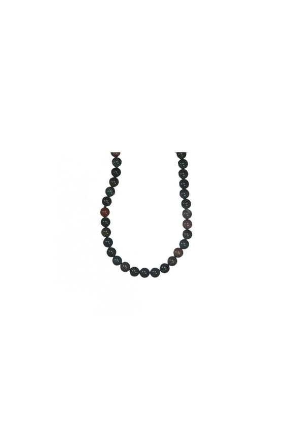 10.5mm Bloodstone Endless Necklace, 30" for Unisex Adults