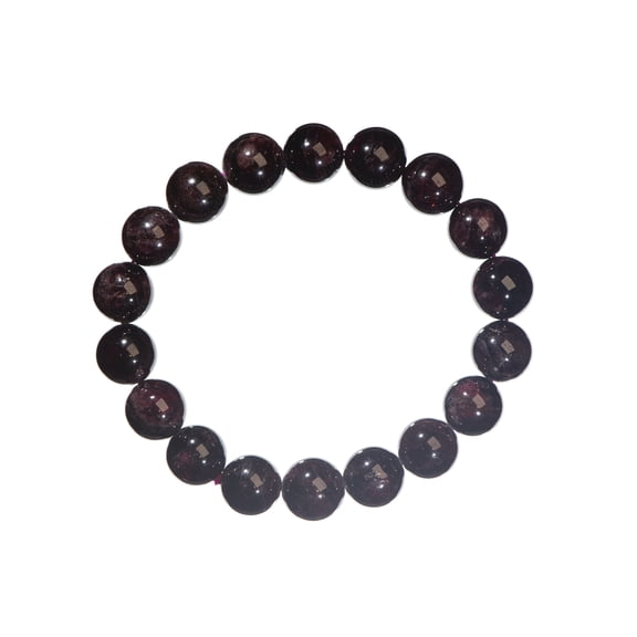 LTC Designs 12mm Round Garnet Stretch Bracelet, 7", for Adults