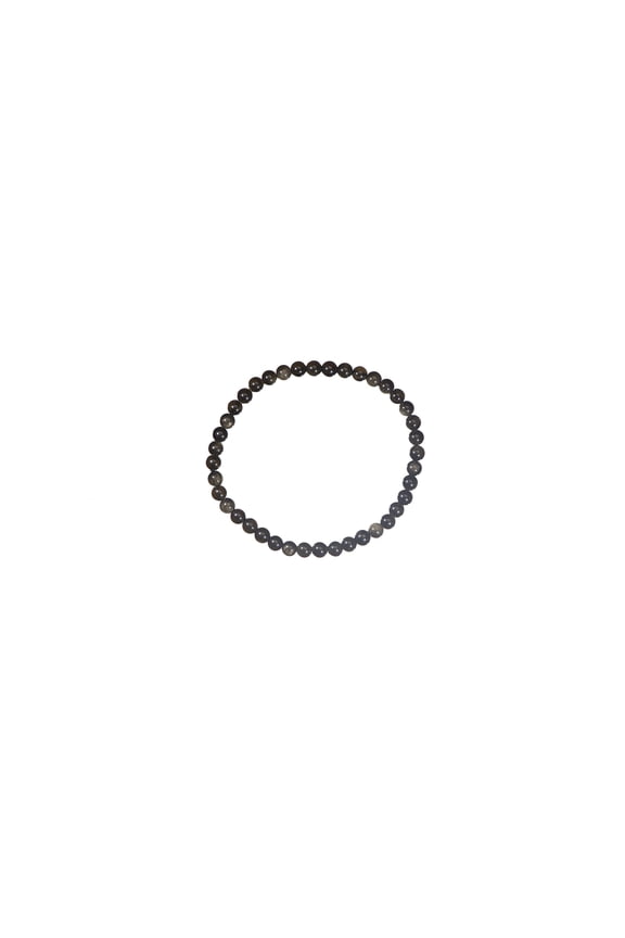 4mm Golden-Sheen Obsidian Stretch Bracelet, 6.5"