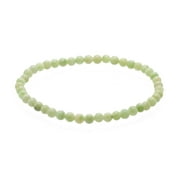 LTC DESIGNS 4mm Round Jade Stretch Bracelet, 6.5" for Unisex Adults