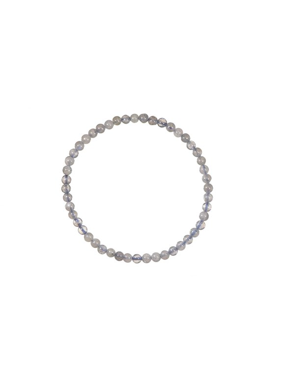 4mm Shiny Round Labradorite Stretch Bracelet, 8", for Adults