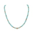 thumbnail image 1 of LTC Designs 6mm Turquoise-Colored Howlite Necklace with Silver-toned Spacer Accents, 18" for Adults, 1 of 5