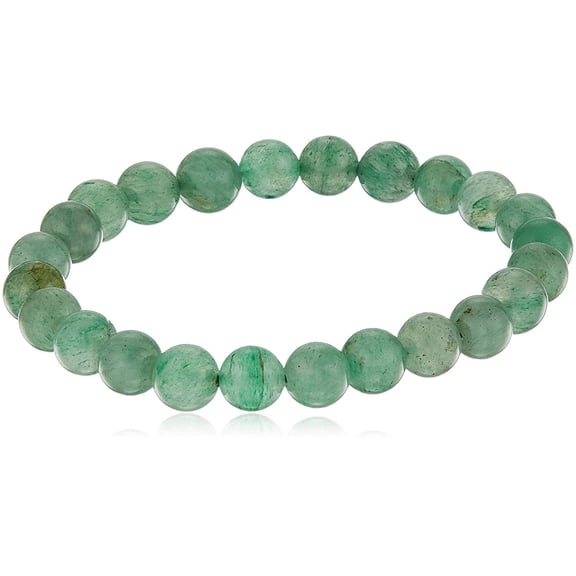 LTC Designs 8mm Smooth Round Green Aventurine Stretch Bracelet, 7.5"