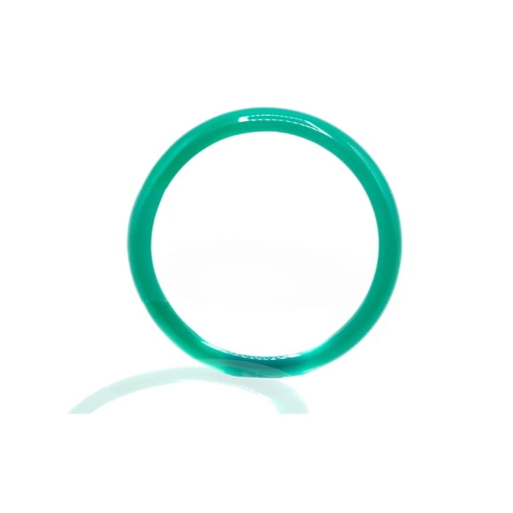 LTC Designs Skinny Thin-band Green Onyx Ring (Size 5.5-8.5) for Women and Men
