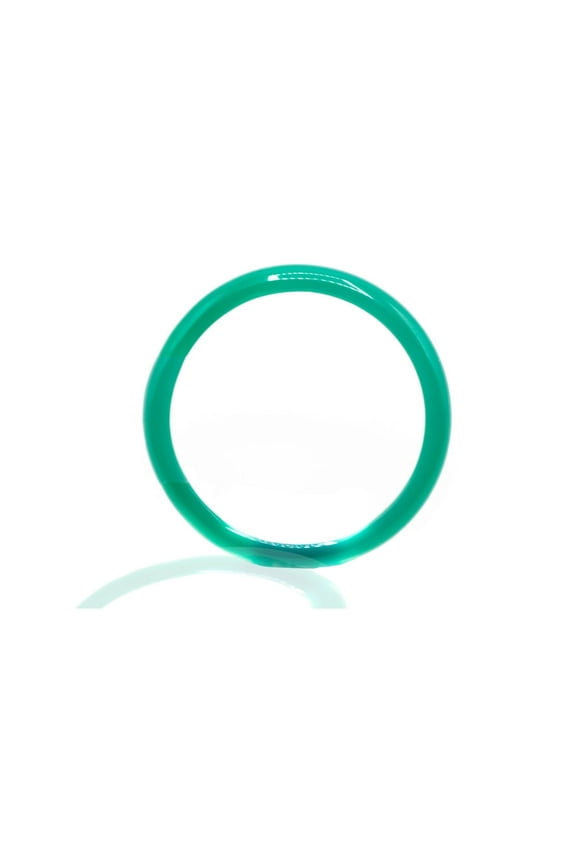 Skinny Thin-band Green Onyx Ring (Size 5.5-8.5) for Women and Men
