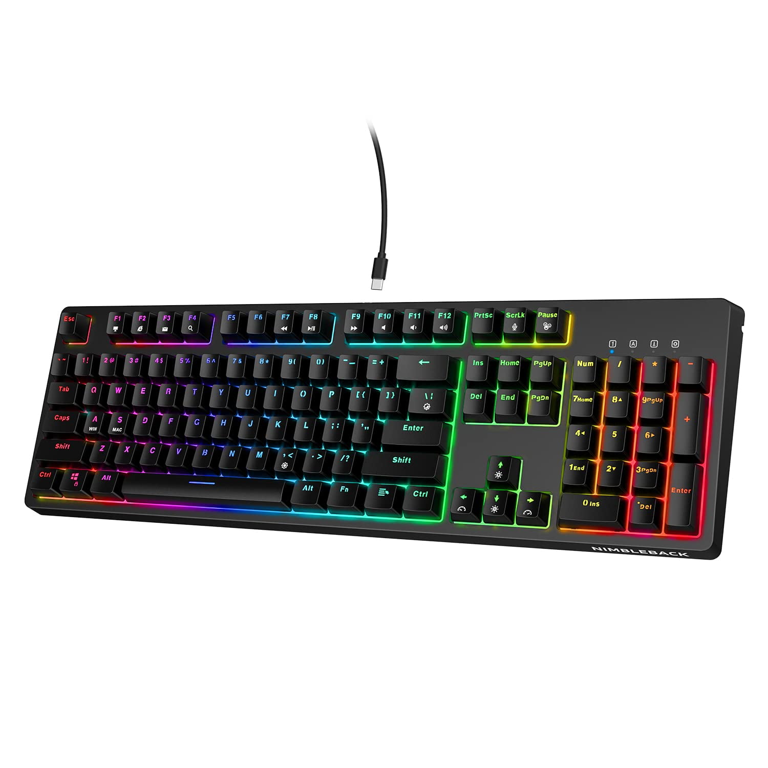 LTC NB1041 Nimbleback Wired Mechanical Keyboard, Hot-Swappable