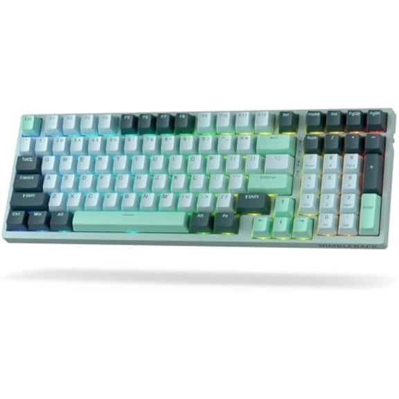 LTC Nimbleback NB981 95% Wireless Mechanical Keyboard, 2.4G/ BT/USB-C Wired RGB 98 Keys Gaming Keyboard, 3-Layer Dampener, Hot Swap PCB, Software Support, Custom Linear Switch