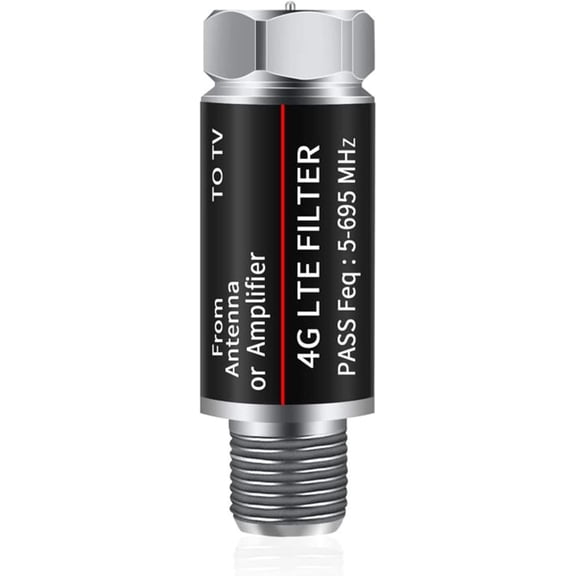 LTE Filter Improves TV Antenna Signals -5G LTE Filter for TV Amplifier Signal Purifier, Filter Reduce Interference from Cell Phones Towers(Frequency Ran 5-699Mhz)