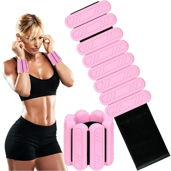 LTECARP Adjustable Ankle & Wrist Weights for Women & Men, 1/2/4 lbs Silicone Design with Comfort Fit - Arm/Leg Workout Weights for Gym, Pilates, Yoga, Walking, Barre, Dance