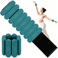 thumbnail image 1 of LTECARP Adjustable Ankle & Wrist Weights for Women & Men, 4 lbs Silicone Design with Comfort Fit - Arm/Leg Workout Weights for Gym, Pilates, Yoga, Walking, Barre, Dance(Grey‑Teal), 1 of 7