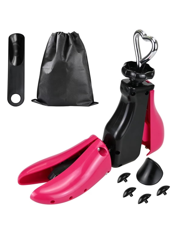 Shoe Stretcher Boot Stretcher, Adjustable Width and Length Shoe Expander Shoe Widener Stretcher Women Men, for Wide Feet (Wm's 8-13, Men's 7-12), Pink