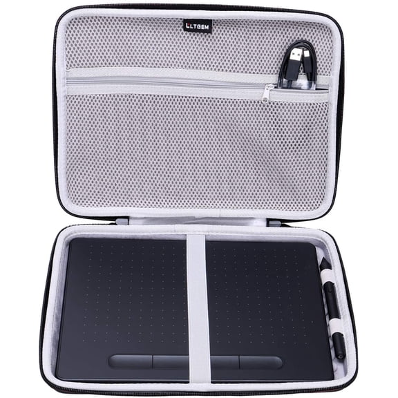 LTGEM Tablet Case for Wacom Intuos Medium Bluetooth Graphics Drawing Tablet fits Model # CTL6100 - Hard Protective Cases for Travel and Home Storage