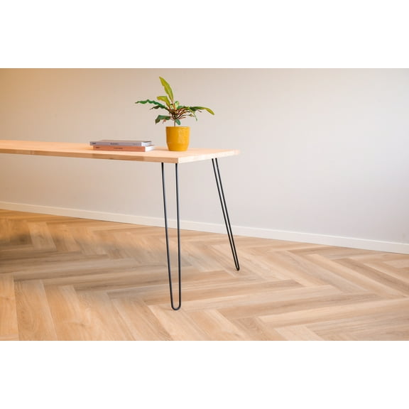 LTL Duraline Table Legs Wired Black Steel 16", Set of 4