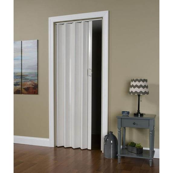 Homestyle Plaza Vinyl Folding Door fits 36"wide x 80"high Frost White