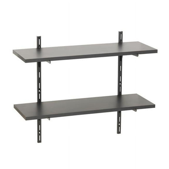 LTL Home Products 45658PKYLH 8 x 24 in. Wallscapes Black 2 Shelf Kit