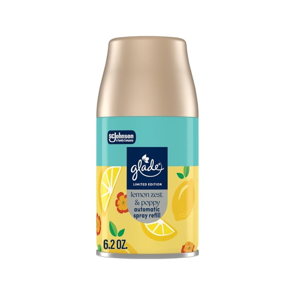 Glade® Automatic Spray Refill, Lemon Zest & Poppy, 6.2 oz, 1 Count