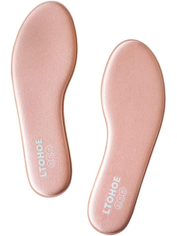 Memory Foam Insoles for Women, Replacement Shoe Inserts for Running Shoes, Hiking Shoes, Sneaker, Cushion Shoe Insoles Shock Absorbing for Foot Pain Relief, Comfort Inner Soles 6mm Pink US 7