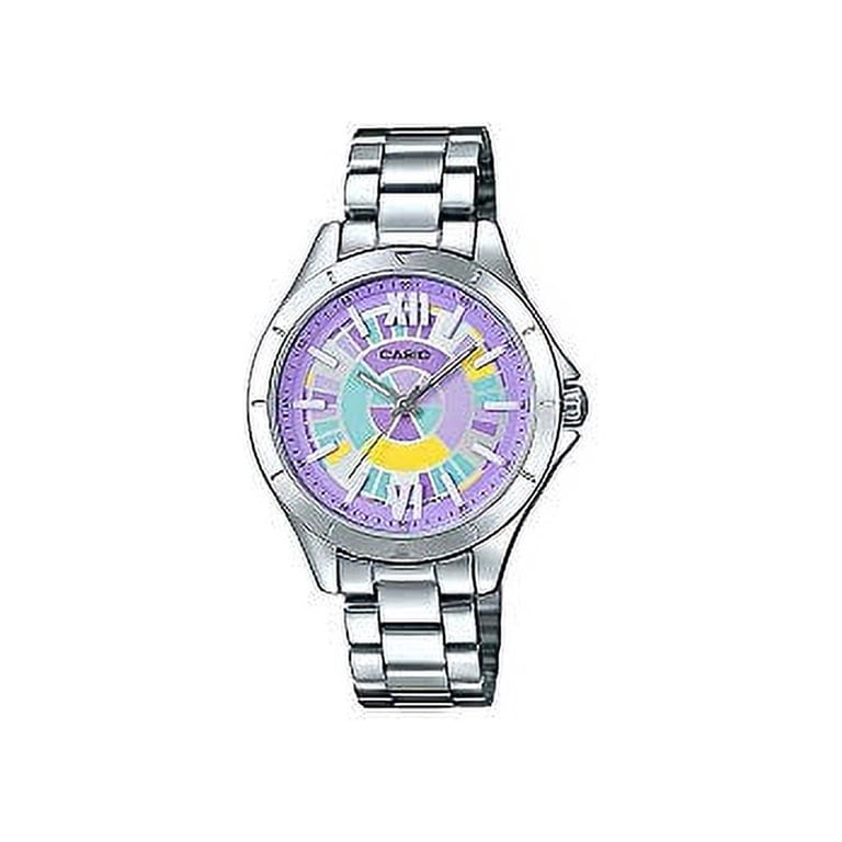 LTP-E129D-6A Women Silver Band with Colorful Purple Dial  display picture 1