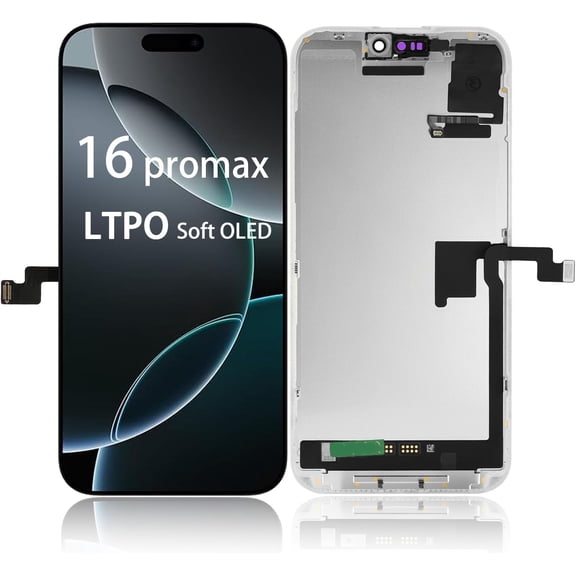 LTPO Soft OLED for iPhone 16 pro max Screen Replacement, Full View Anti-Glare,120Hz OLED Display