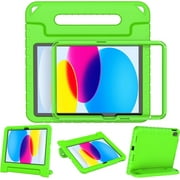 LTROP Kids Case for New iPad (A16) 11th Generation (11-in, 2025)/ 10th Generation (10.9-inch, 2022) with Screen Protector, Durable Shockproof Handle Stand Kids Cover for iPad 11th/ 10th Gen, Green