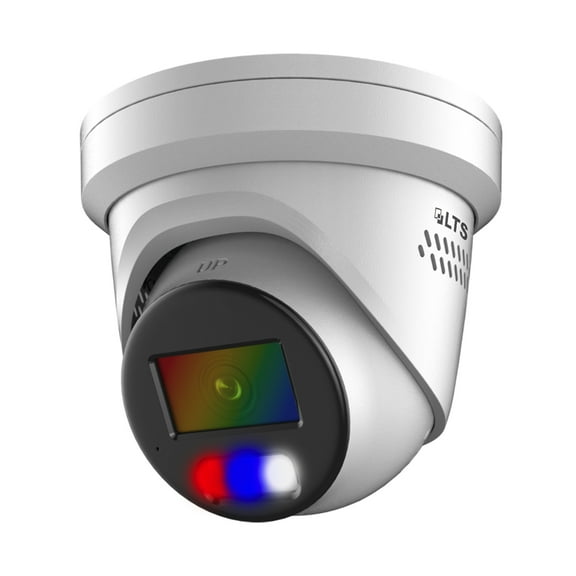 LTS Platinum CMIP3C82WI-28SDL IP 8MP 247 Color Deterrence R&B Light 2 Way Audio Turret Camera LTCMIP3C82WI-28SDL