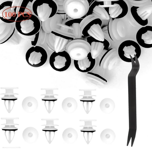 LTS EMIRA 100 Pcs Door Trim Panel Retainer Clip,with sound insulation Pad, Compatible with GM Chevrolet Saab Hummer H2 Equinox Camaro GMC Cadillac ATS CTS SRX 11519031