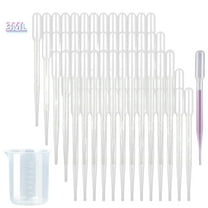 LTS EMIRA 300PCS 3ml Transfer Pipettes, Plastic Graduated Pipettes, Calibrated Disposable Dropper for Liquid, with 150ML Beaker,Essential Oils, Science Laboratory, Experiment