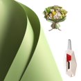 thumbnail image 1 of LTS EMIRA Flower Wrapping Paper - 20 Sheets 22.4 x 22.4 inch Water-Resistant Floral Bouquet Wrapping Paper with Paper Cutter,Florist Supplies for Wedding Gift DIY Craft Wrap,Sea green, 1 of 6