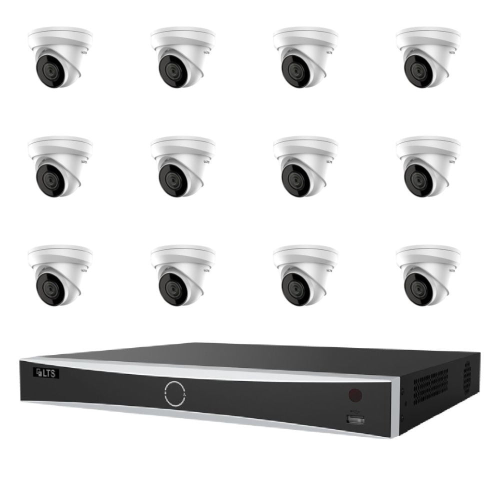 LTS Platinum KIT-PVN16C8-4TB 16CH 4K NVR w/ 12 x 8MP Turret Cameras + 4TB HDD