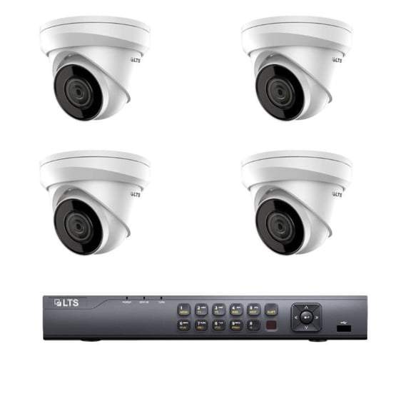 LTS Platinum KIT-PVN4C4-2TB 4-Channel 4MP NVR Security System with Four 4MP IP Cameras and 2TB HDD