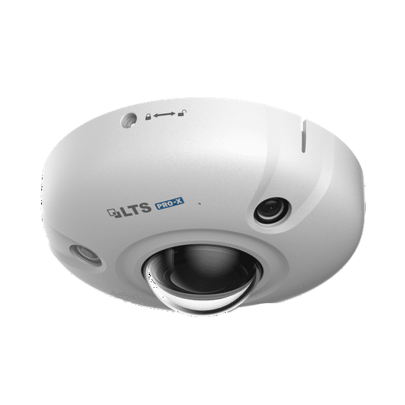 LTS Pro-X LXIP75122F-SE 12MP IR IP Fisheye Network camera with Built in Mic/Speaker, MD 2.0 - Human and Vehicle Detection & NDAA compliant