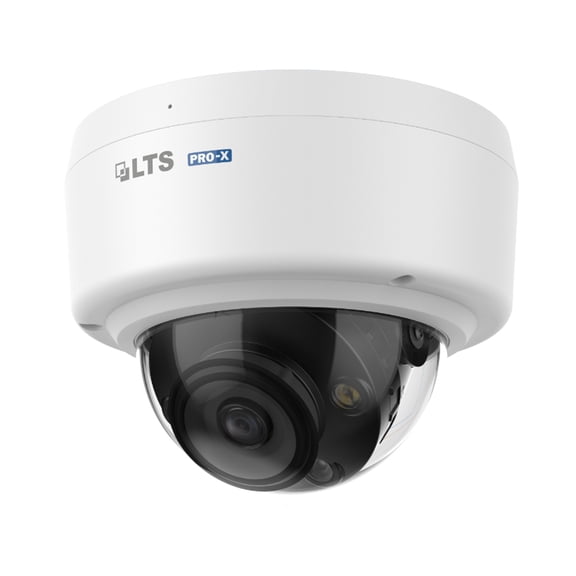LTS Pro-X LXIP7C82WI-28MDA IP 8MP 2.8mm 98ft Color Dual-Light Built-In Mic NDAA Dome Camera