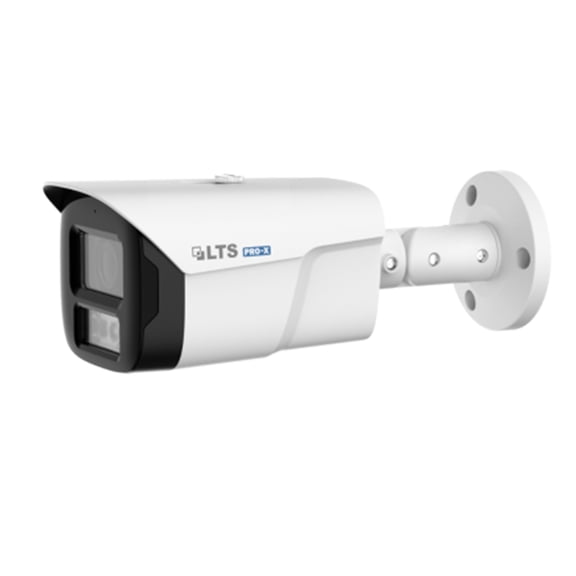 LTS Pro-X LXIP9C82W-28AISP IP 8MP/4K 20fps AI ISP Full Color 164ft Light Mic NDAA Bullet Camera