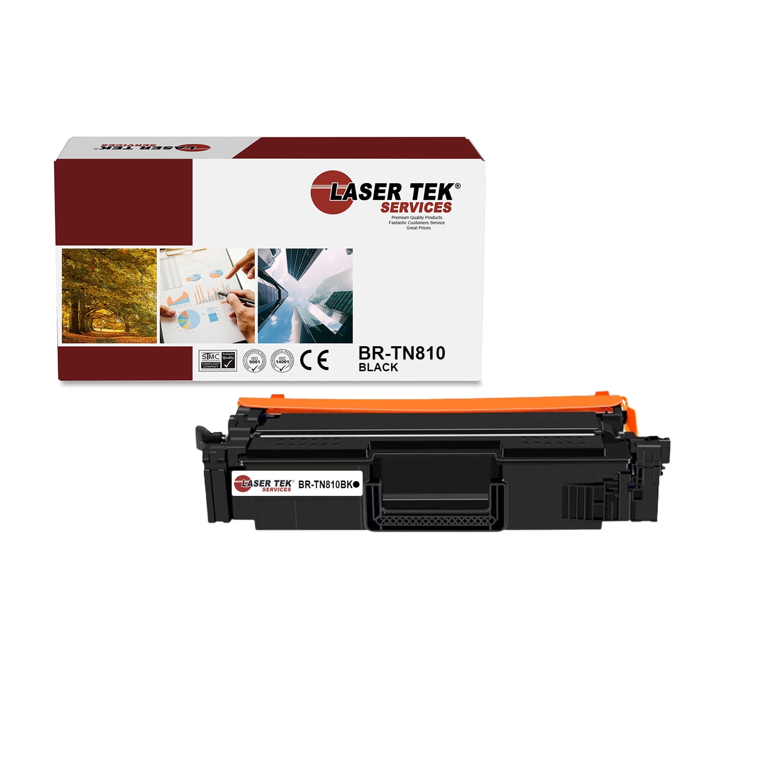 Compatible Brother TN810 (TN810BK) Toner Cartridge, Black, 9K Yield main image 1