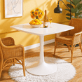 thumbnail image 1 of Cvortll White Square Dining Table, Mid-Century Modern Tulip Pedestal Dining Table, Kitchen and Living Room Table for Small Spaces, 1 of 11