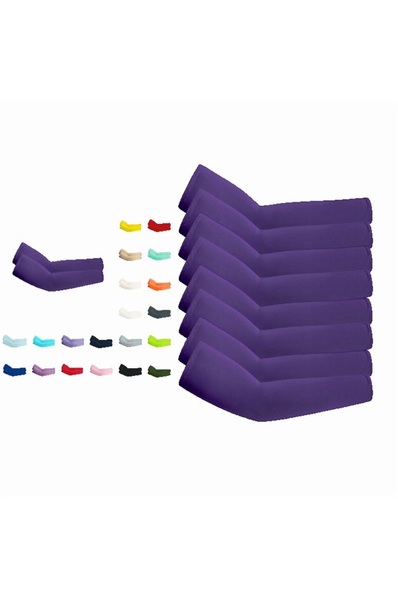 4 Pairs Arm Sleeves for Women Men Cooling Breathable Cycling Sunscreen Ice Silk Sleeve Sun Protection Outdoor Fashion Athletic Running Baseball Quick Dry Arm Sleeves #Dark Purple002