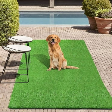 LTTVQM Synthetic Artificial Grass Turf 6x10 Feet, Indoor Outdoor Dog Synthetic Grass Mat, Party Wedding Christmas Balcony Garden Astro Turf Rug,Drainage Holes Faux Fake Grass Rug Carpet for Pets